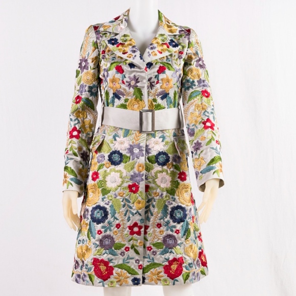 NWT JOHNNY WAS COAT Biya English Garden Florals womens runway couture - Picture 1 of 8